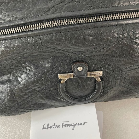 Salvatore Ferragamo Black Leather Handbag - Picture 4 of 16